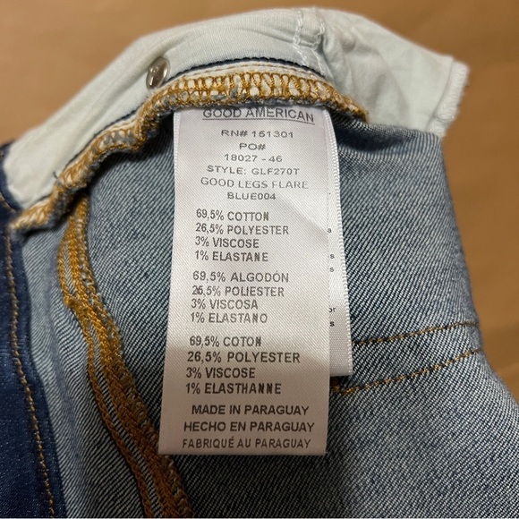 Good American | NWT Good Legs Flare Jeans High Rise Shaping Denim Size 14/32 - Picture 11 of 11